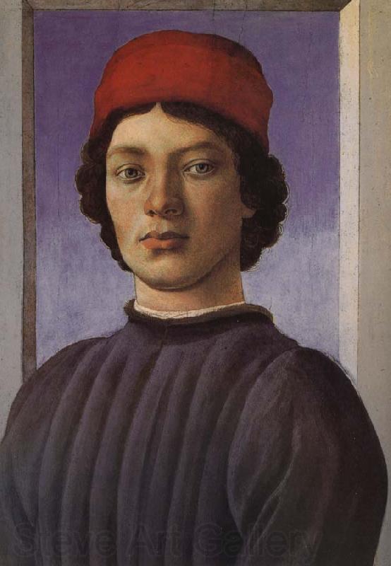 Sandro Botticelli Light blue background as the men Norge oil painting art